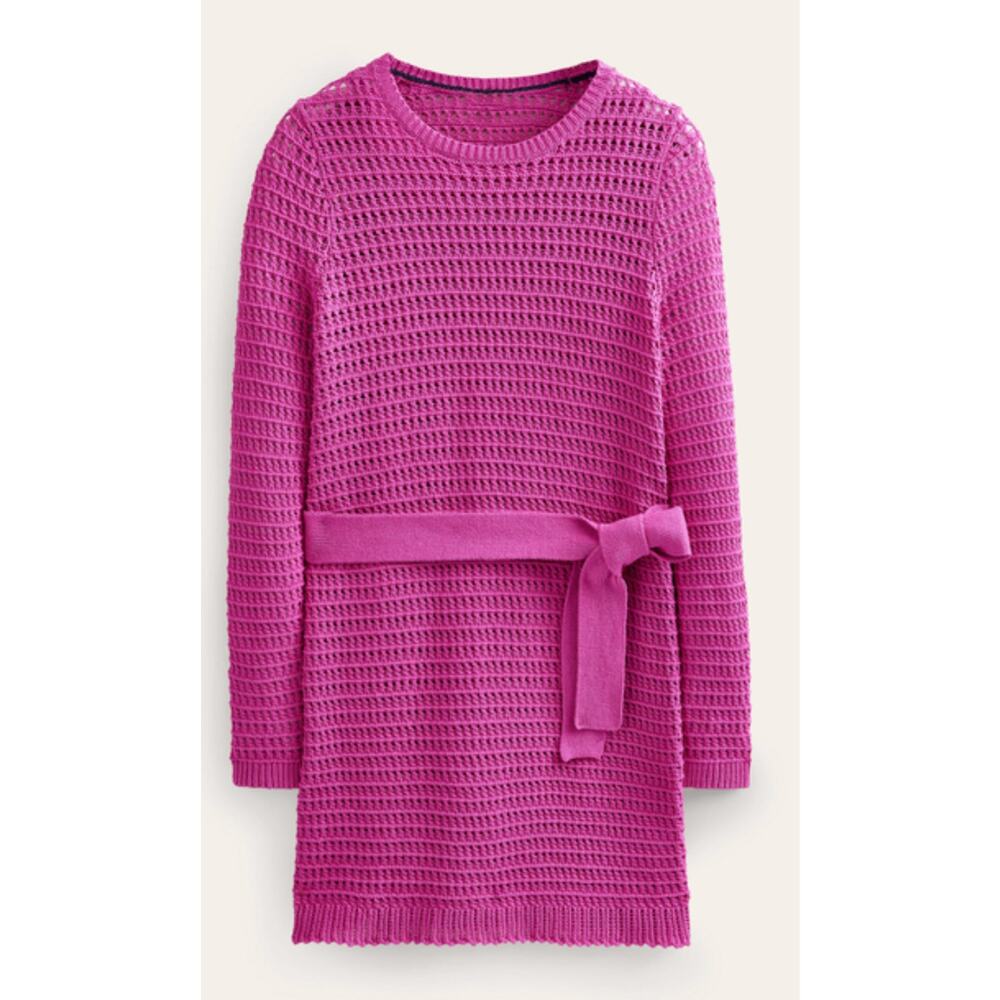 Boden Rose Violet Crochet Knit Dress NWT